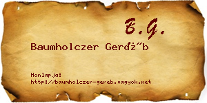 Baumholczer Geréb névjegykártya
